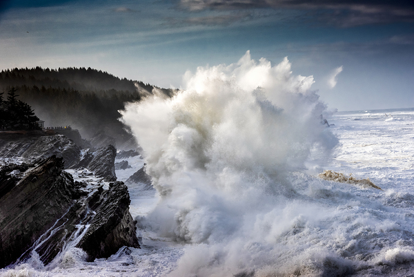 Winter Storm Exploding Waves BWS 2170 by Bruce W Smith