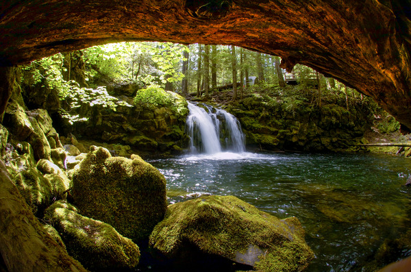 Whitehorse Falls Umpqua River-Oregon by Bruce W Smith