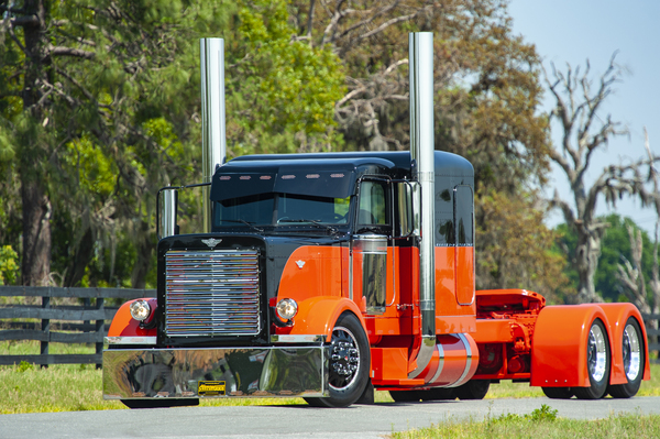 Custom Peterbilt Black Orange BWS4388 by Bruce W Smith