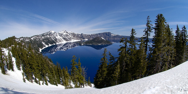 Oregon Crater Lake Wide Winter by Bruce W Smith