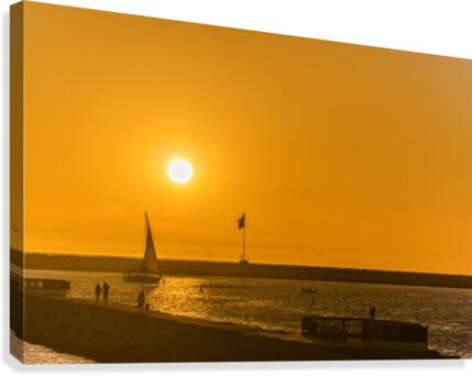 Marina Sunset Canvas Print