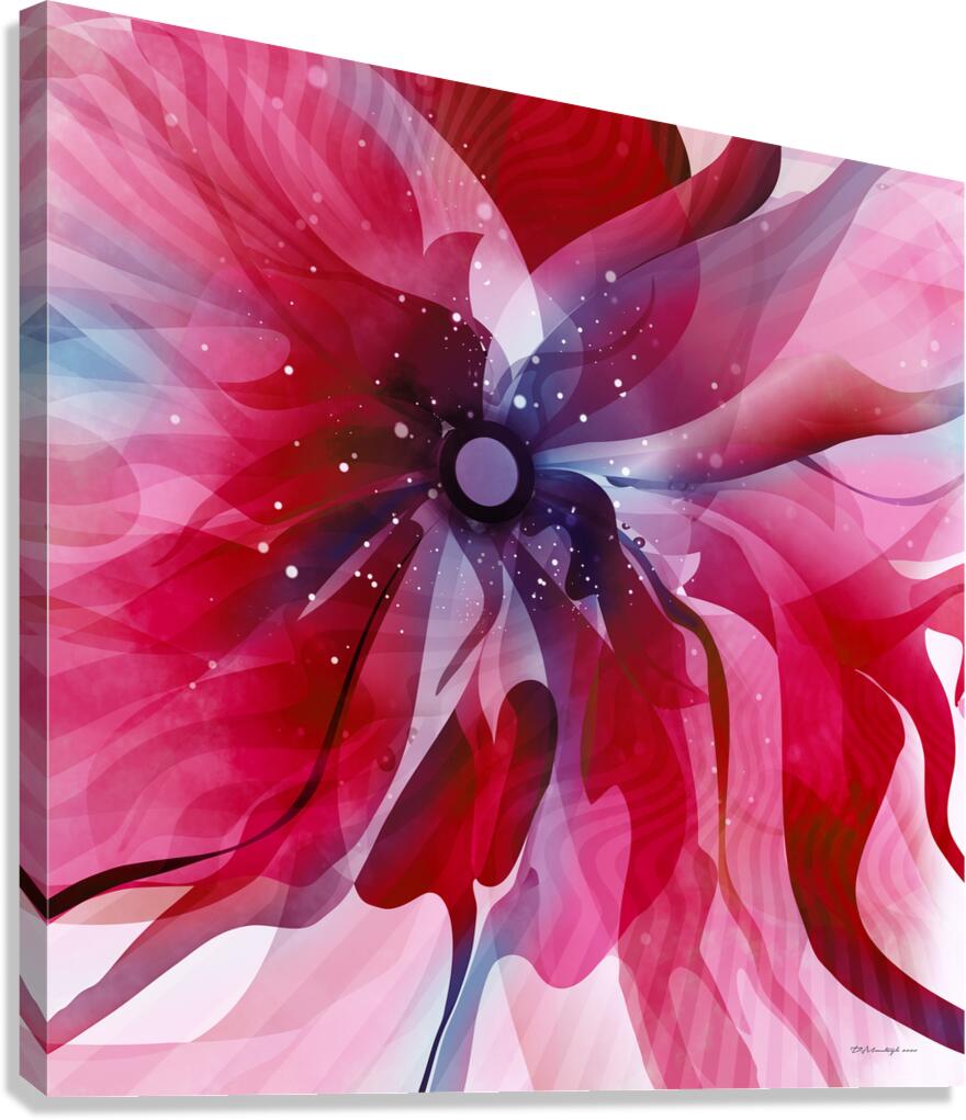 DM-Modern floral- Red 002 Canvas Print