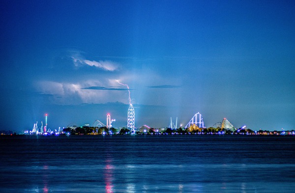 Cedar Point Amusement Park Lightning Storm Sandusky Ohio - Original Edit v1 by DaveFilm