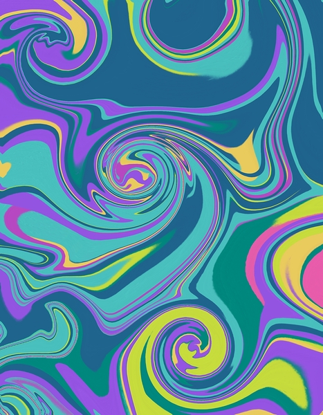 Psychedelic Swirls Print