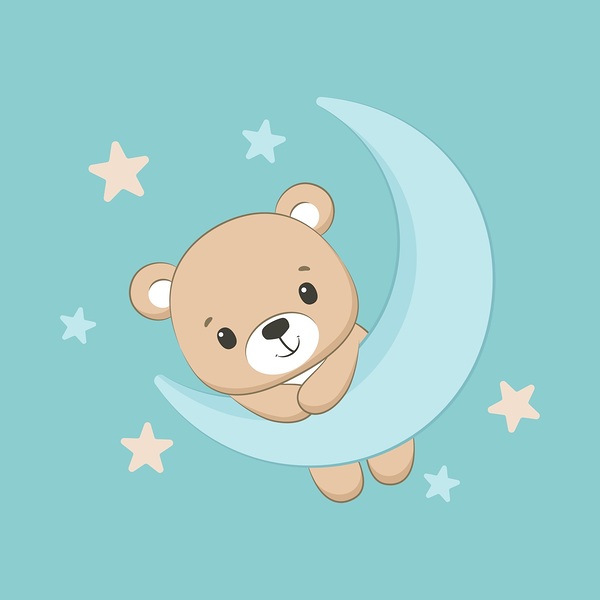 Baby Bear blue 1 Print