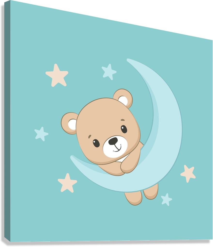 Baby Bear blue 1 Canvas Print