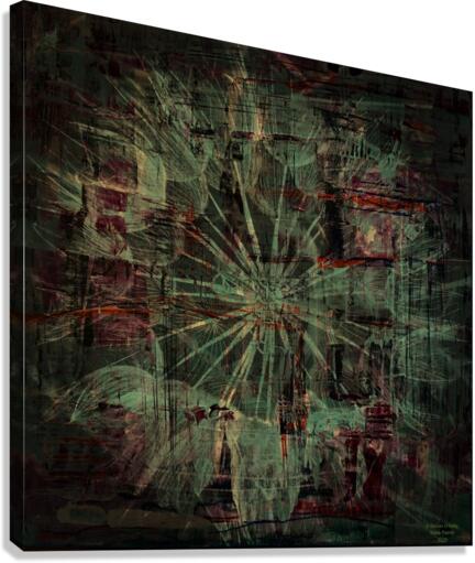 Green Dandelion Canvas Print