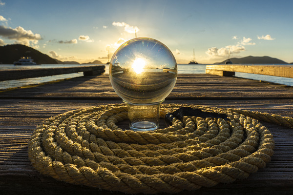 Crystall Ball on a Dock Line  Print
