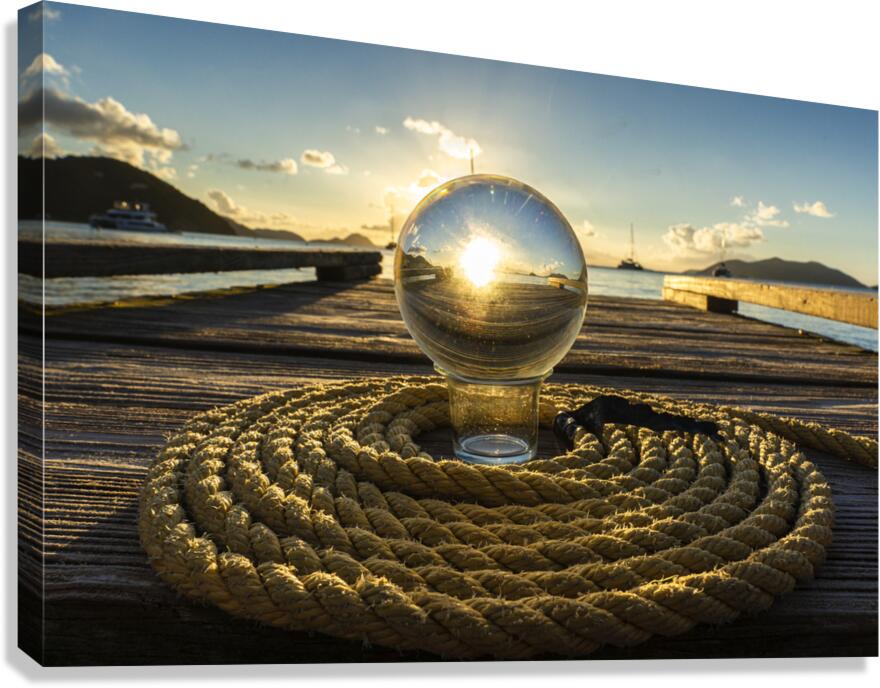 Crystall Ball on a Dock Line  Canvas Print