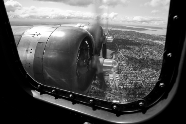 B-17 Engines in Flight by Recre8it