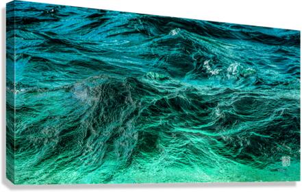 Green Blue Wave Canvas Print