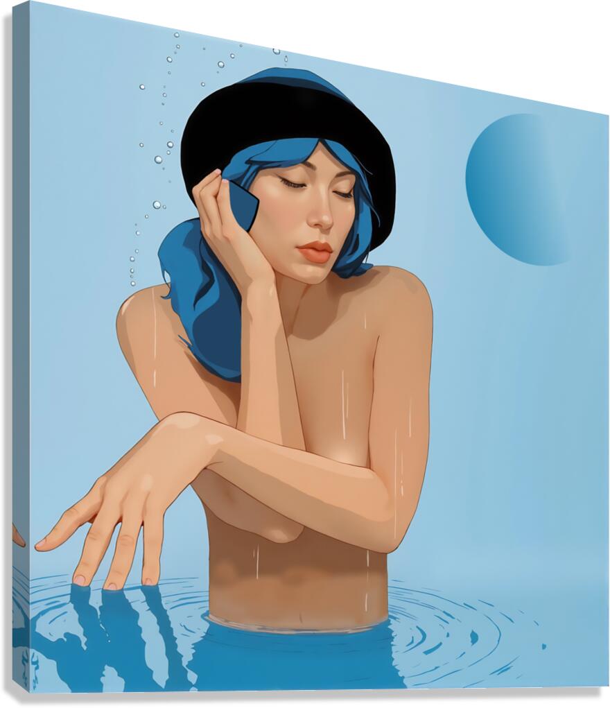 BLUE MOON Canvas Print