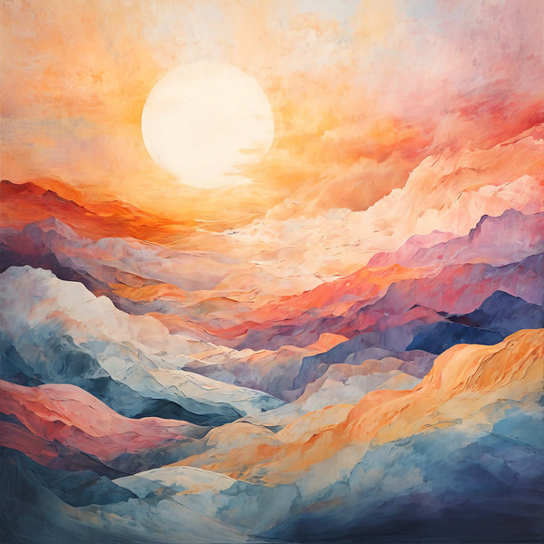 At sunset Print