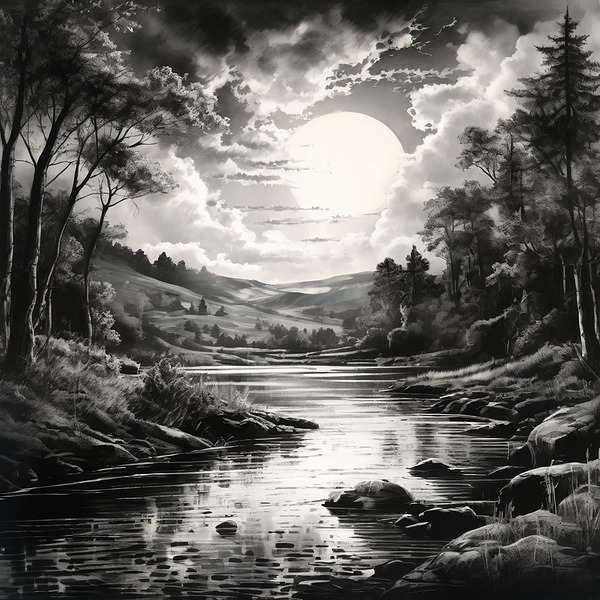 Monochrome Serenity by MOFAT24