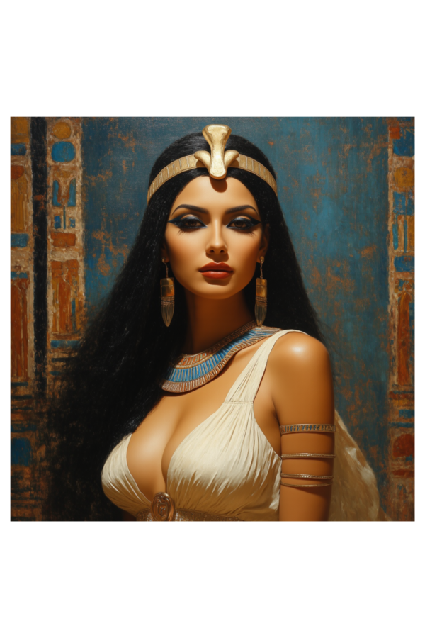 Crowned in Gold – Modern Queen of the Nile Print