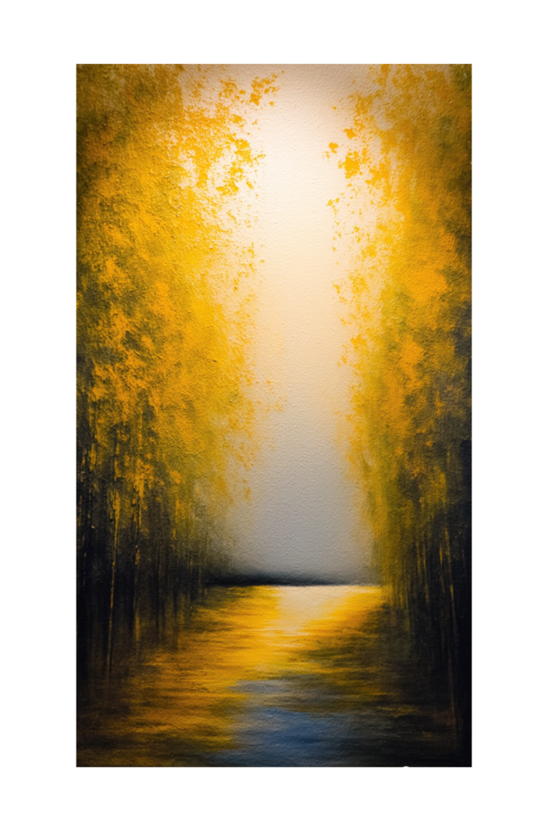 Golden Passage – Whispering Trees of Light Print