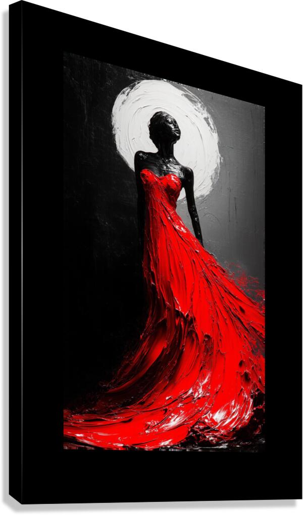 Inferno Grace – Red in Motion Canvas Print