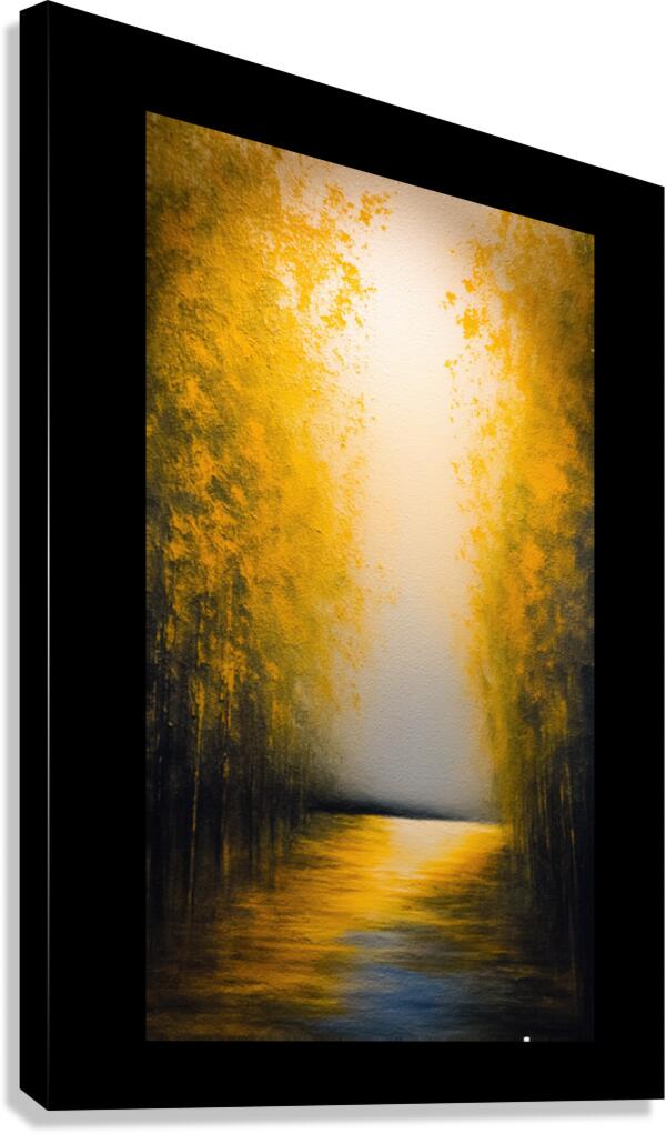 Golden Passage – Whispering Trees of Light Canvas Print