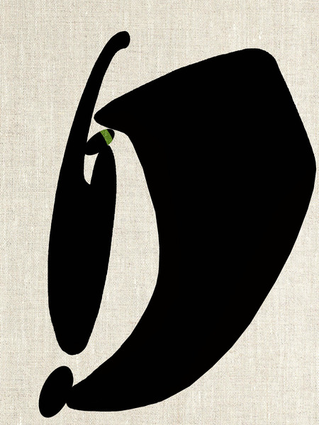 MOTH  & GREEN  LEAF 2 OF 2 DIPTYCH by ThePaintBrush