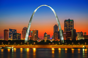 Twilight at Gateway Arch