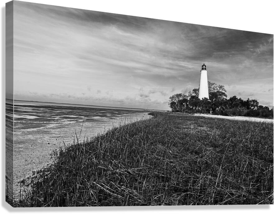 Low Tide at St. Marks Lighthouse Canvas Print