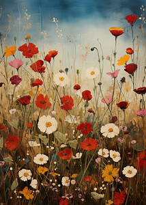 Burst of Vibrant Blooms