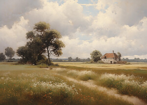 House on the Field and a Tree