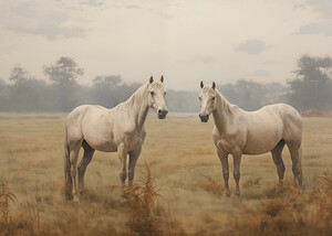 White Horse standing in the field
