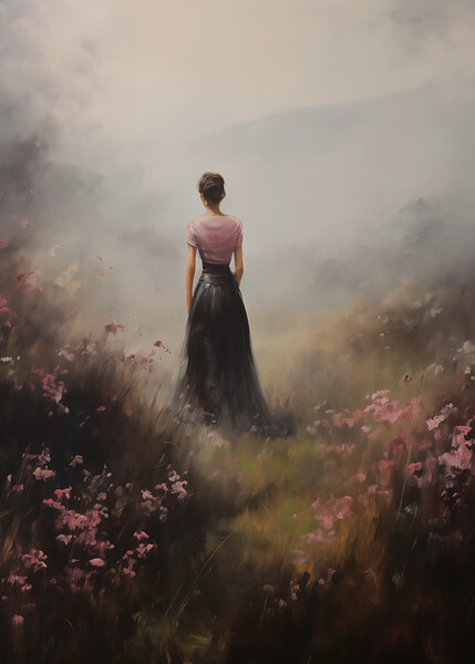Woman in the Enigmatic Fog Print