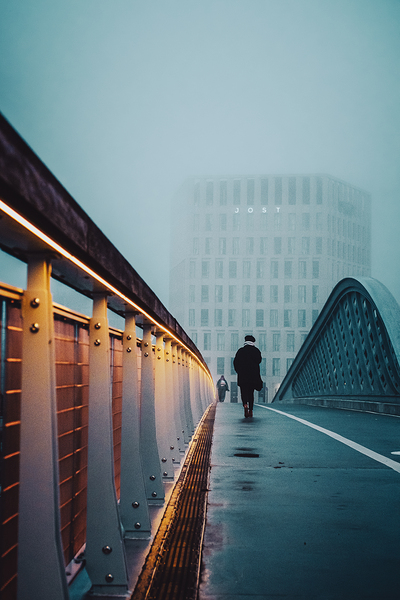Le matin sur le pont Print