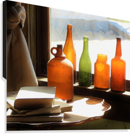 Dusty Bottles Canvas Print