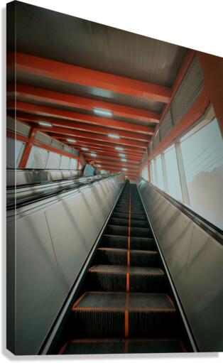 Underground Escalator  Canvas Print