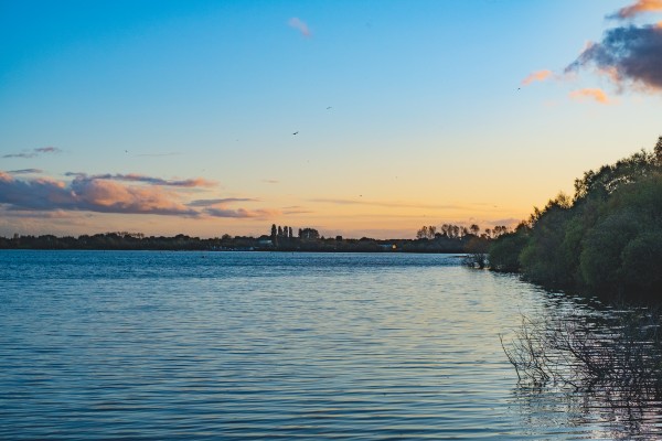 Sunset river Print