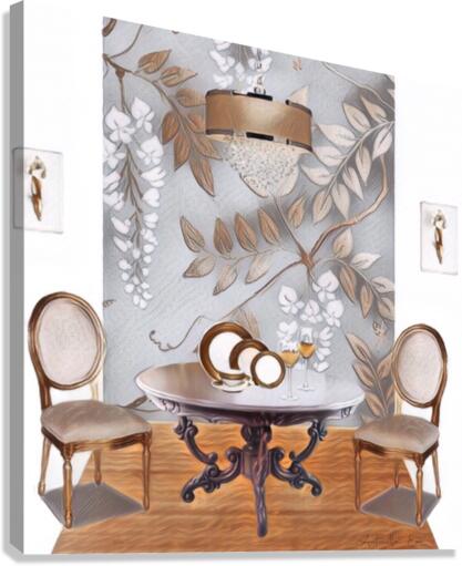 Gold & Silver Dining Room    Canvas Print