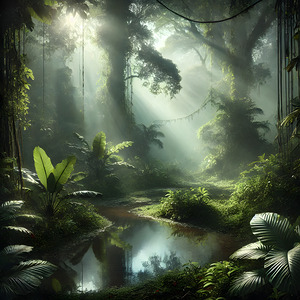 Tropical Rainforest Acrylic Giclee Print