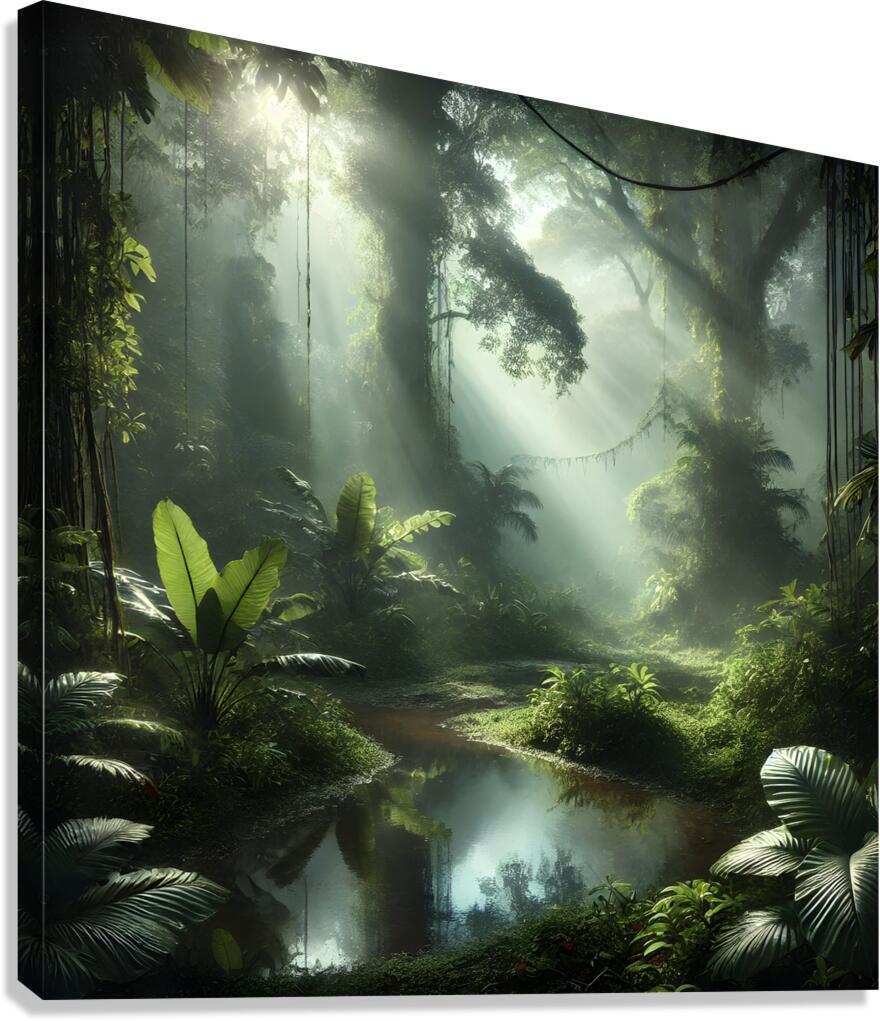 Tropical Rainforest Acrylic Giclee Print Canvas Print