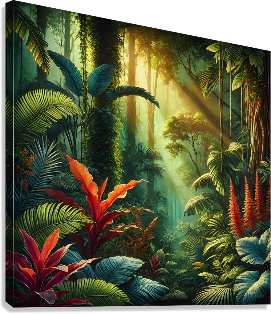 Tropical Jungle Giclee Print Canvas Print