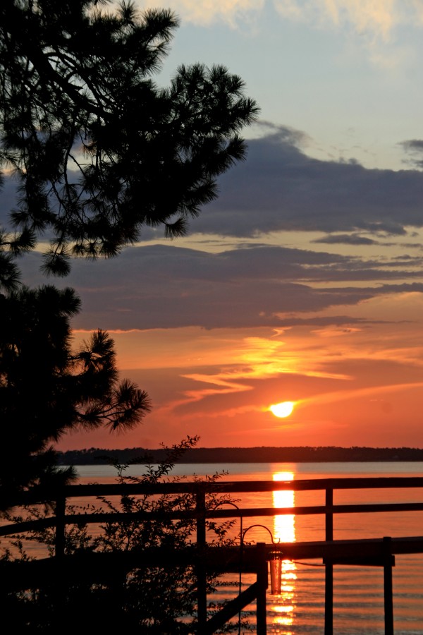 Sunset Reflection at the Dock Print
