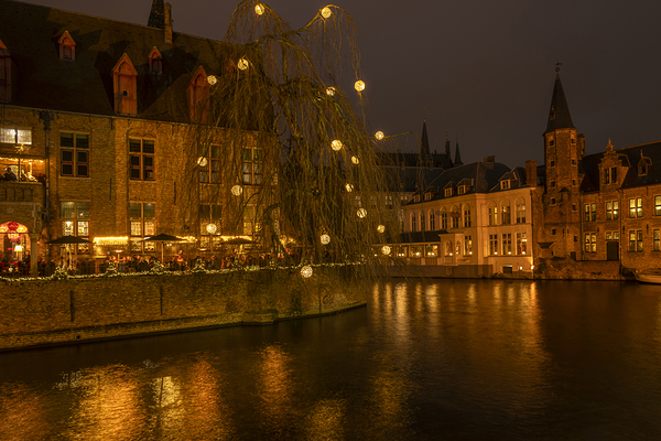 Night Bruges in Christmas Time   Belgium 1 by Jenny Rainbow