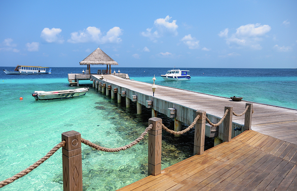 Pier Into Blue by Jenny Rainbow
