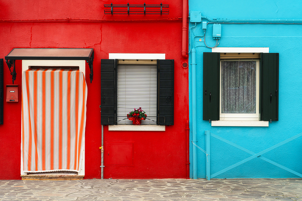 Vibrant Colors of Burano - Colourful Houses  by Jenny Rainbow