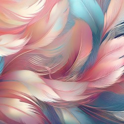 Feathers Patterns Abstract - Delicate Pastels