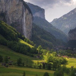 Lauterbrunnen Valley - Staubach Waterfall - Switzerland