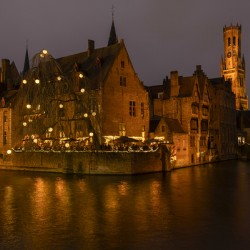 Night Bruges in Christmas Time   Belgium