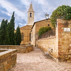 Pienza - Romantic Italian Hilltop Town in Tuscany - Bell Tower