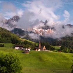 Santa Maddalena - Valley Val di Funes - Dolomites - Panorama