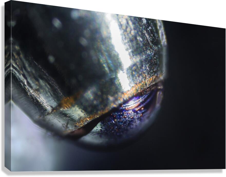 Blue pen tip under the microscope Canvas Print