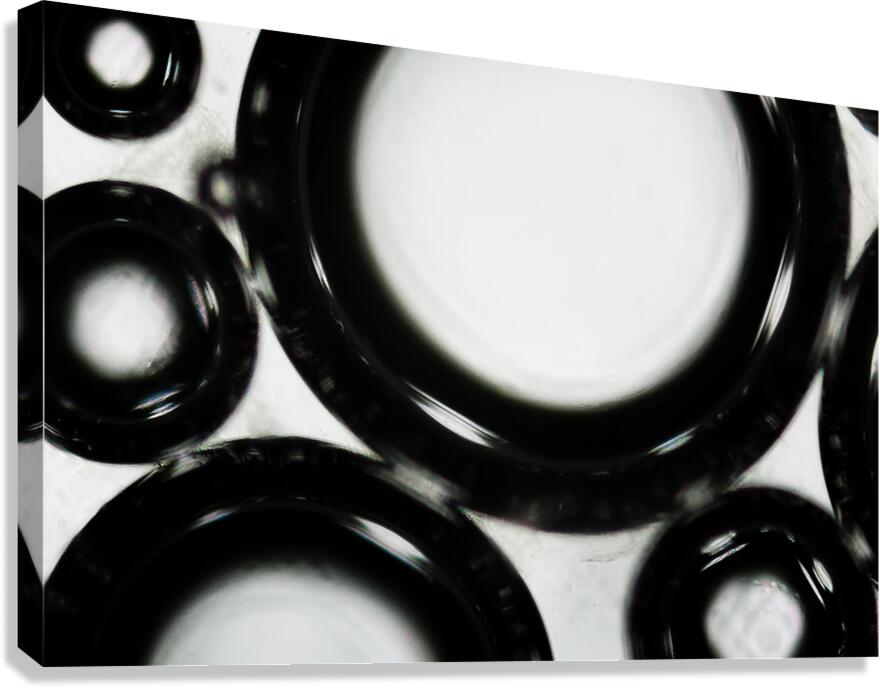 Water bubbles under the microscope Canvas Print