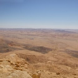 Panoramic view of Makhtesh Ramon
