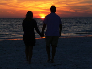 Mark and Sandi on the beach
